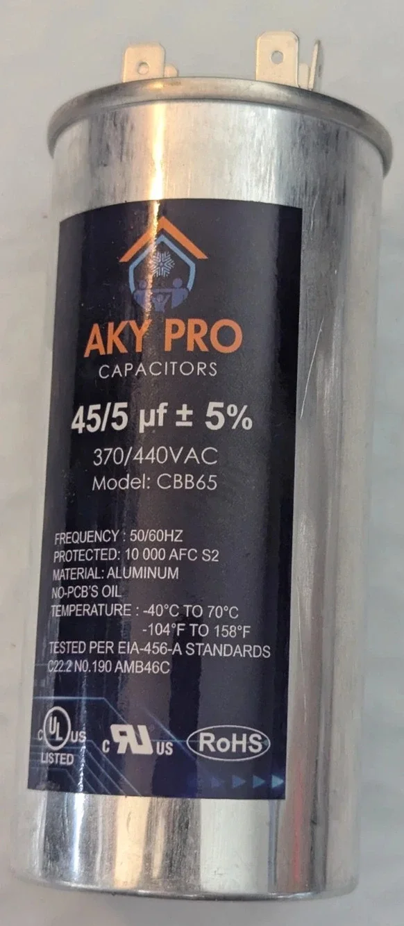 NEW AKY PRO Capacitors MODEL: CBB65 45/5 uF ±5% 370V/440VAC